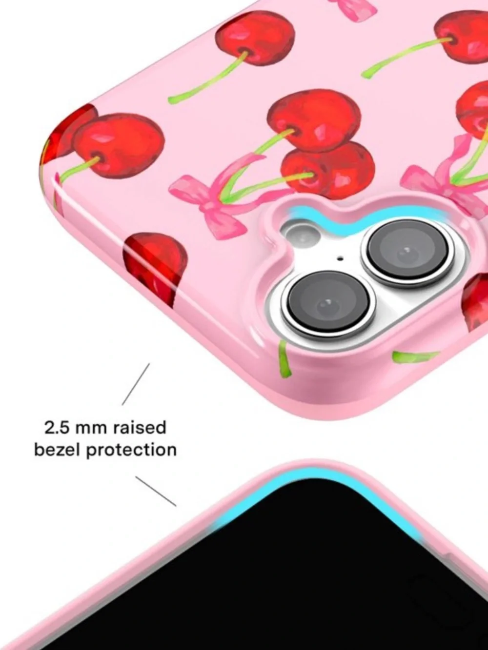 VELVET CAVIAR iPhone 16 Case - Sweet Cherry: Plastic Cover with Cherry Pattern
